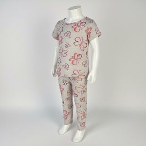 100% Cotton Short Sleeve Butterfly Ladybug PJ Set Girls Size 5T